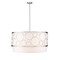 Z-Lite Kendall 5 Light Pendant, Brushed Nickel & White 197-32BN - alternate 5